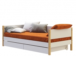 Flexa带抽屉日式床垫90x200cm3D模型素材下载Nor Daybed with Drawers 90x200cm by Fle