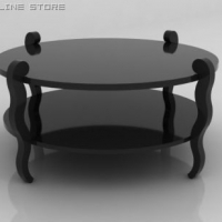 黑色玻璃茶几：Free Mancocopac2 Occasional Tables