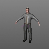 年轻男人C4D模型（带绑定） Man 04 c02 rig
