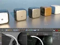 C4D OCTANE渲染金属材质 OC金属渲染