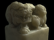 C4D R14预置模型：玉狮 Lion