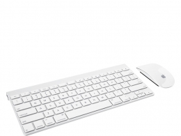 无线键盘和魔术鼠标电脑配件3D模型素材下载Keyboard & Magic Mouse by Apple