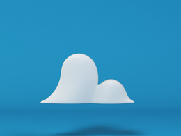 低面卡通云彩图标模型Skinny Cloud_1
