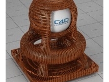 vray藤椅材质-网孔材质 Wicker chair Mesh