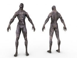 僵尸C4D游戏角色模型 Zombie B 3d model