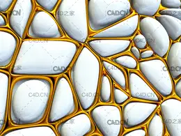 C4D挤压的气泡动画工程