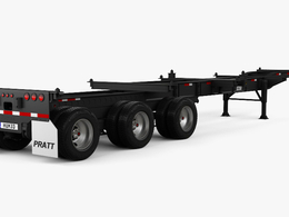 集装箱拖车C4D模型 Trailer Semi Pratt GN2040EZ Container Chassis 40ft 2018