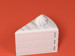 低面卡通蛋糕图标模型cake