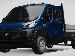 道奇RAM卡车货车运输车辆汽车promaster2015款C4D汽车模型下载