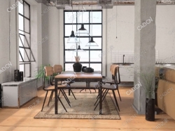 C4D室内客厅餐厅场景模型