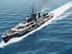 C4D海军舰艇军舰舰船-部族级驱逐舰模型 Tribal Destroyer 3d Model
