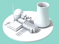 核电站C4D模型 Nuclear-Powerplant
