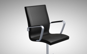 黑色转椅 办公椅 转轮椅C4D模型 Office chair 3D model