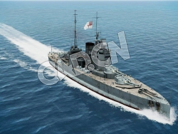 C4D海军舰艇军舰舰船-伊丽莎白女王级战列舰模型 Queen elizabeth battleship 3d Model