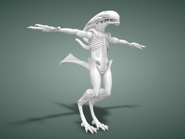 异形怪兽C4D模型 Aliennew3