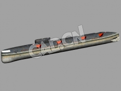 C4D苏联675级(回声-II型E级)飞航式导弹核潜艇模型 Echo II 3d Model