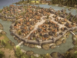 环城水系 城堡部落 Medieval City Pack
