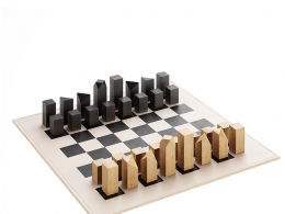 e15品牌Nona经典国际象棋套装3D模型素材下载Nona Chess Set by e15