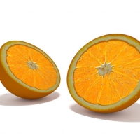 橙子C4D模型 orange half 01