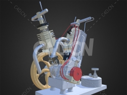 C4D迷你工业机械引擎机器模型下载