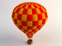 热气球C4D模型 Hot Air Sports Balloon