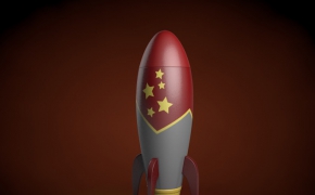 玩具火箭C4D模型 Toy Rocket Model for Cinema 4D