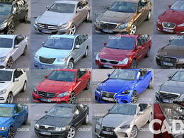 15辆现代汽车小轿车3D模型 Contemporary Cars For Arch Viz 3D Model Collection