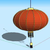 [SU模型]红灯笼skp模型 Red Lantern