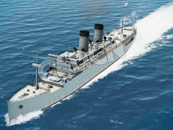 C4D海军舰艇军舰舰船-拉瓦尔品第武装商船模型 Rawalpindi Armed Merchant Cruiser 3d