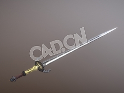 C4D长剑兵器宝剑模型 Long sword 1