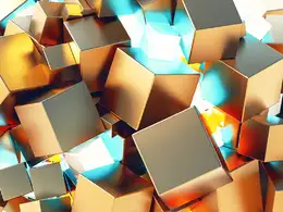 C4D实用工程第157季：金色发光立方体动画C4D工程文件 c4d project