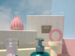 C4D OC护肤产品渲染模型 Skin care products