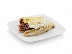 C4D咬过的牛肉玉米饼食物模型 Bitten beef in tortilla