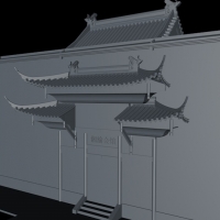 古建门楼（湘渝会馆）C4D模型