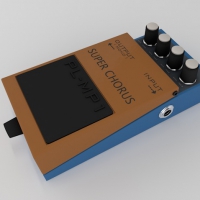 吉他踏板C4D模型 Guitar Pedal