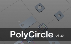C4D挖孔利器：多点变成圆插件 PolyCircle v1.41