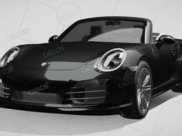 保时捷911-turbo-cabrio豪华汽车跑车超跑2014款C4D汽车模型下载