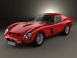 法拉利250 GTO型跑车C4D模型 Ferrari 250 GTO (Series I) 1962 3D Model