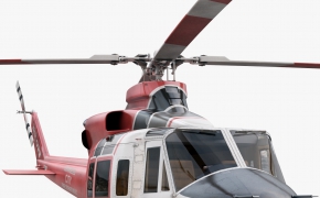 民用直升飞机C4D模型 Bell 412 3d model