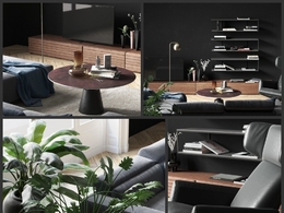 C4D VRAY现代室内客厅模型