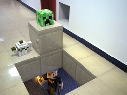 MC我的世界像素模型：楼道地下室C4D模型