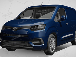丰田proace-city封闭车厢货车运输车面包车2021款C4D汽车模型下载