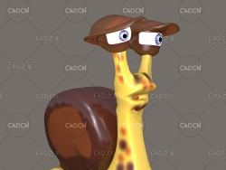 卡通蜗牛C4D模型 snails