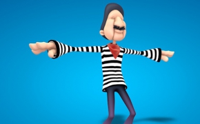 卡通老头C4D模型 Cartoon old man