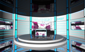 新闻演播室C4D模型 Studio