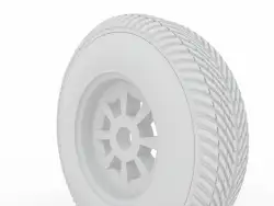 C4D汽车轮胎轮毂模型