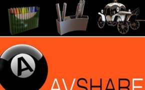 办公室摆设3D模型合集 Avshare – Office, Statues, Electronics