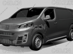 菲亚特汽车scudo面包车2022款C4D汽车模型下载