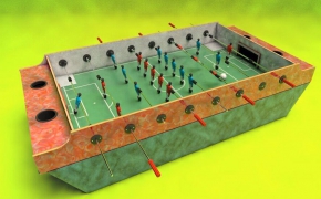 足球机游戏C4D模型 The football game machine, 3D model