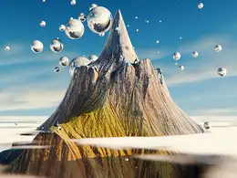 C4D实用工程第252季：火星的山奥林匹斯山C4D工程文件 c4d project